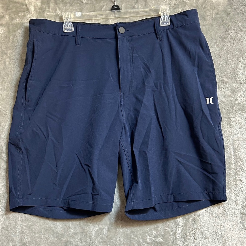 Hurley Mens Hybrid Walk Shorts Navy Blue Stretch Quick Dry Size 38 RN100759